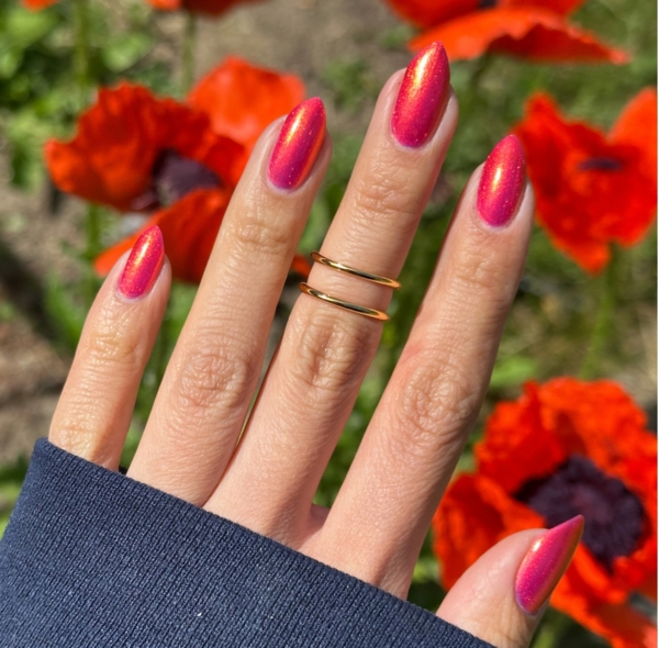 Nail polish swatch / manicure of shade Polished for Days In Bloom