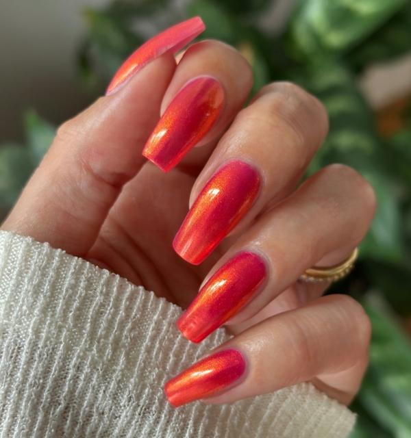 Nail polish swatch / manicure of shade Polished for Days In Bloom