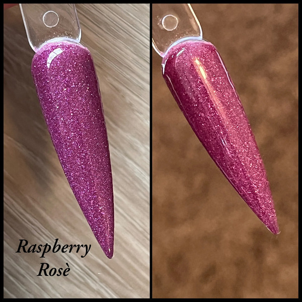 Nail polish swatch / manicure of shade Jewels Dips Raspberry Rose