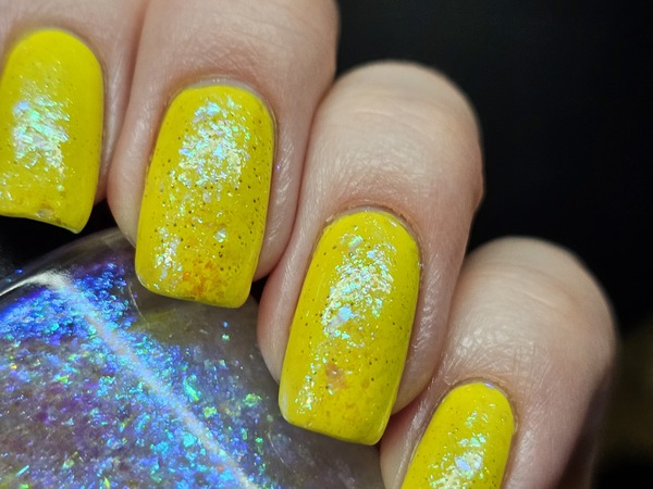 Nail polish swatch / manicure of shade Fancy Gloss Crystal Opal