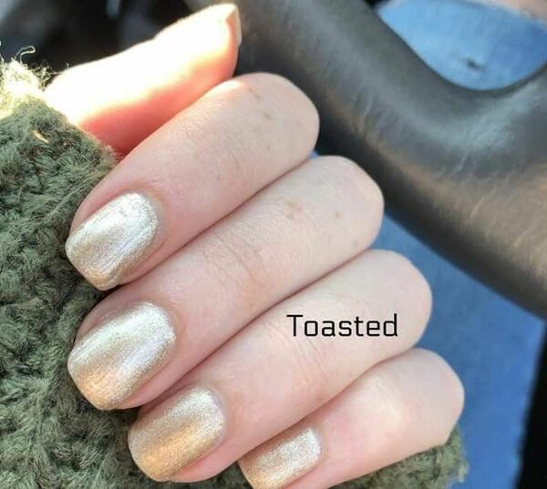 Nail polish swatch / manicure of shade Jamberry Toasted