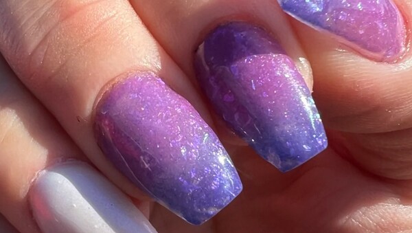 Nail polish swatch / manicure of shade Double Dipp'd Be A Unicorn