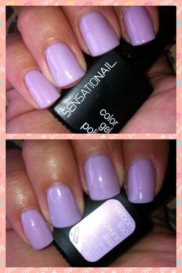 Nail polish swatch / manicure of shade Sensationail Heirloom Lilac