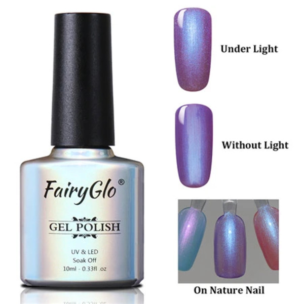 Nail polish swatch / manicure of shade Fairy Glo 9515