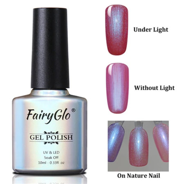 Nail polish swatch / manicure of shade Fairy Glo 9516