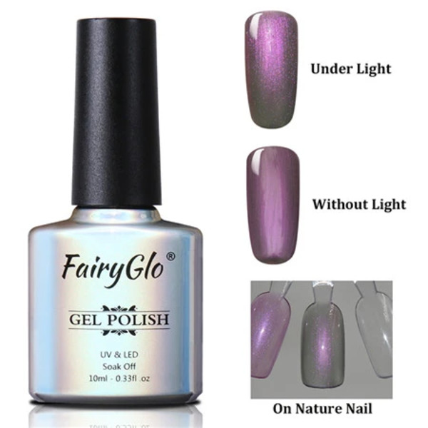 Nail polish swatch / manicure of shade Fairy Glo 9524