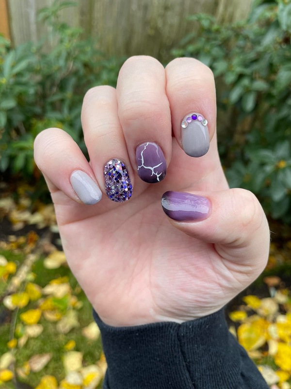 Nail polish swatch / manicure of shade Sparkle and Co. Dramatic Skies