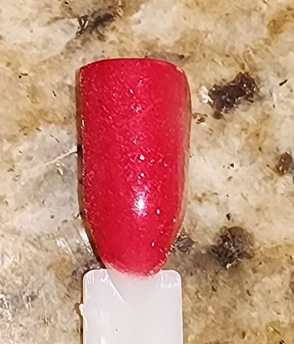 Nail polish swatch / manicure of shade Sparkle and Co. Candy Apple