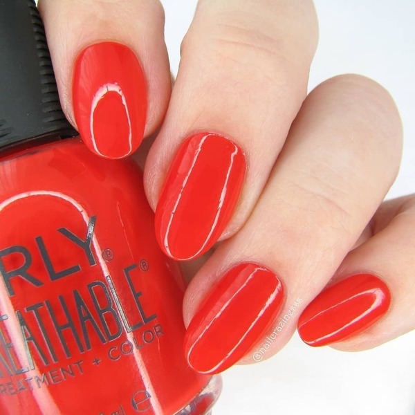 Nail polish swatch / manicure of shade Orly Breathable Cherry Bomb