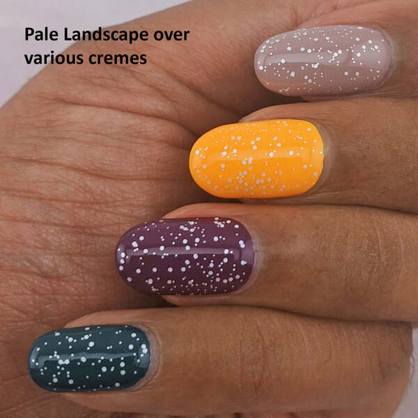 Nail polish swatch / manicure of shade Emily de Molly Pale Landscape