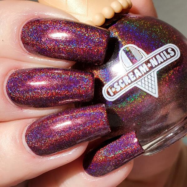 Nail polish swatch / manicure of shade I Scream Nails Holo Deluxe