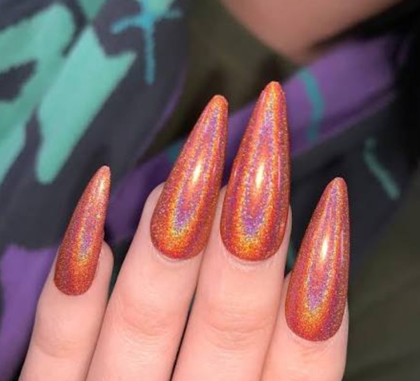 Nail polish swatch / manicure of shade I Scream Nails Non Stop Holo