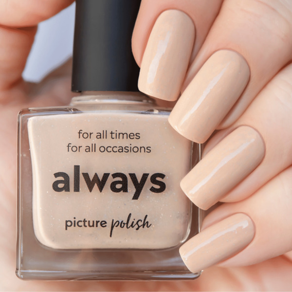 Nail polish swatch / manicure of shade piCture pOlish Always