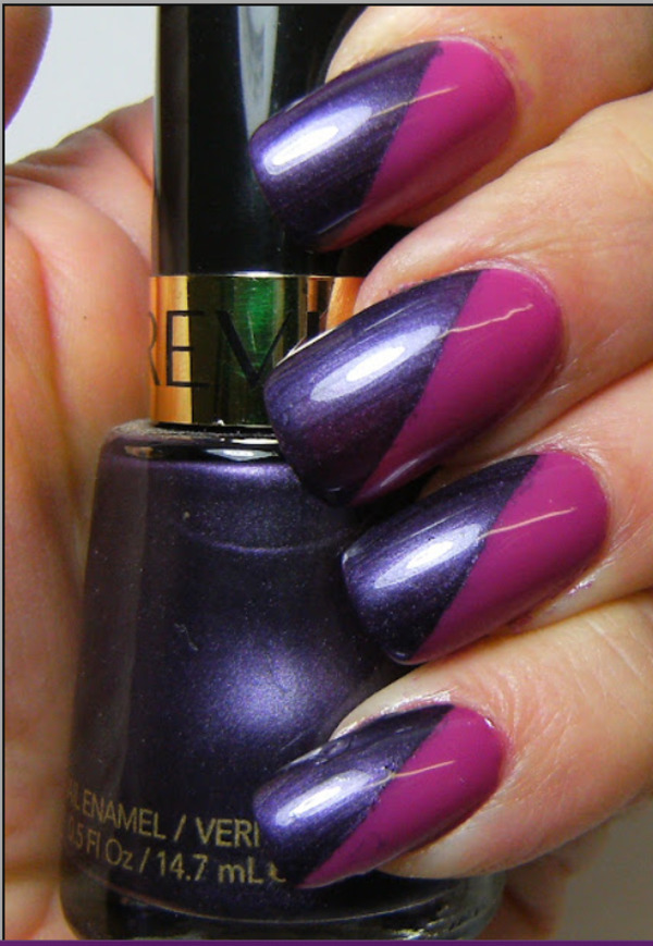 Nail polish swatch / manicure of shade Revlon Plum Seduction