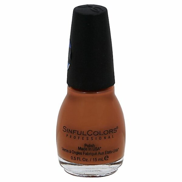 Nail polish swatch / manicure of shade Sinful Colors Hot Toffee