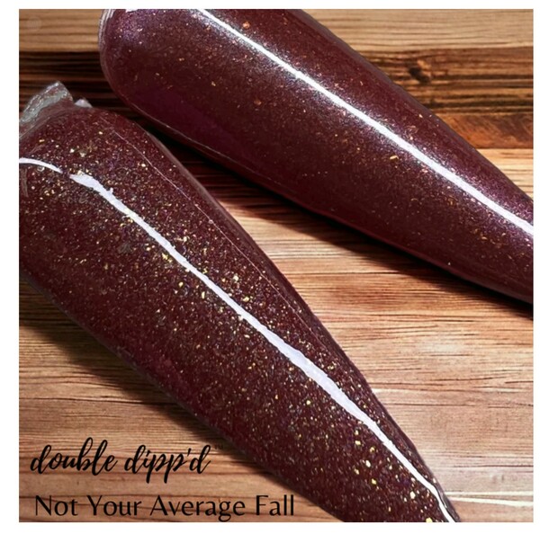 Nail polish swatch / manicure of shade Double Dipp'd Not Your Average Fall