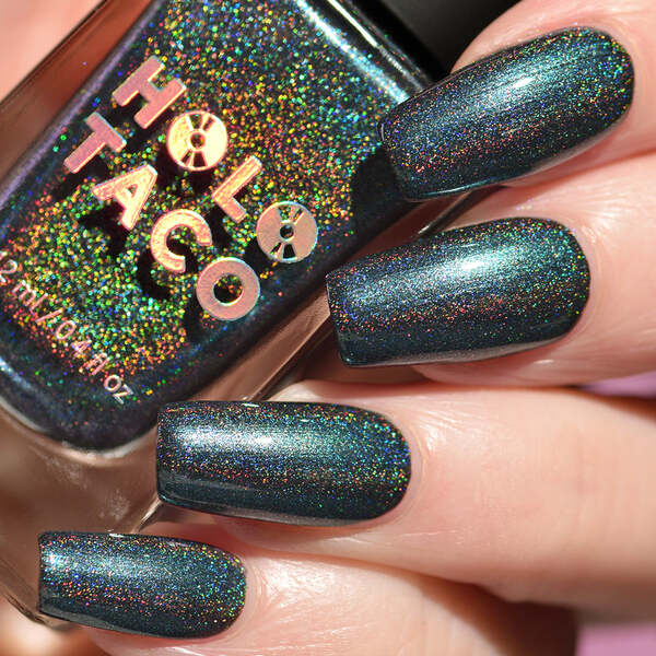 Nail polish swatch / manicure of shade Holo Taco Brucie