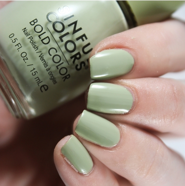 Nail polish swatch / manicure of shade Sinful Colors So Matcha Better