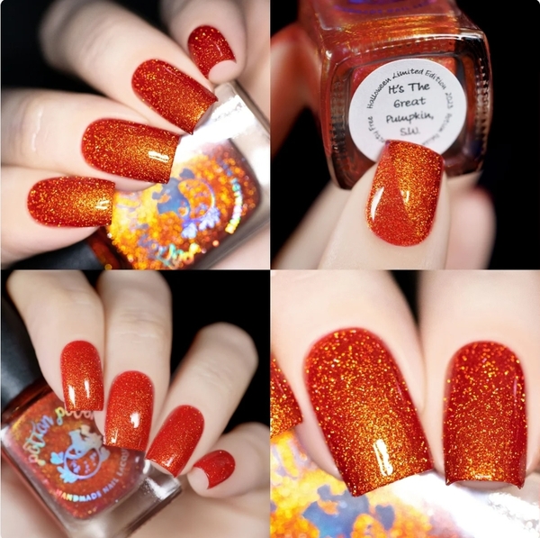Nail polish swatch / manicure of shade Potion Polish It's The Great Pumpkin, Sam Winchester