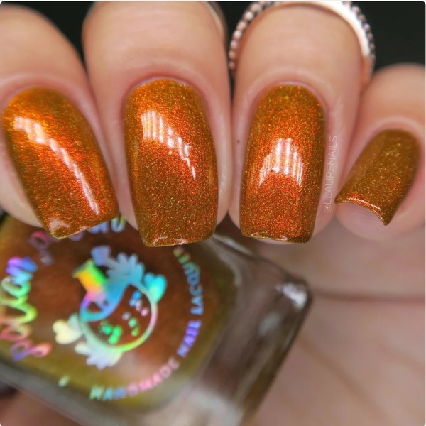 Nail polish swatch / manicure of shade Potion Polish Apple Pie Cider