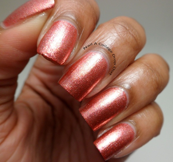 Nail polish swatch / manicure of shade Hard Candy Crush on Copper