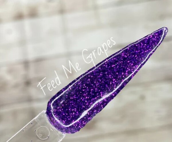 Nail polish swatch / manicure of shade Ritzy Dips Feed Me Grapes