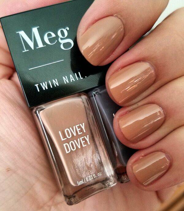 Nail polish swatch / manicure of shade Meg Lovey Dovey Nude