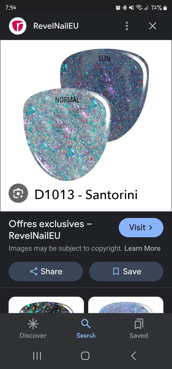 Nail polish swatch / manicure of shade Revel Santorini