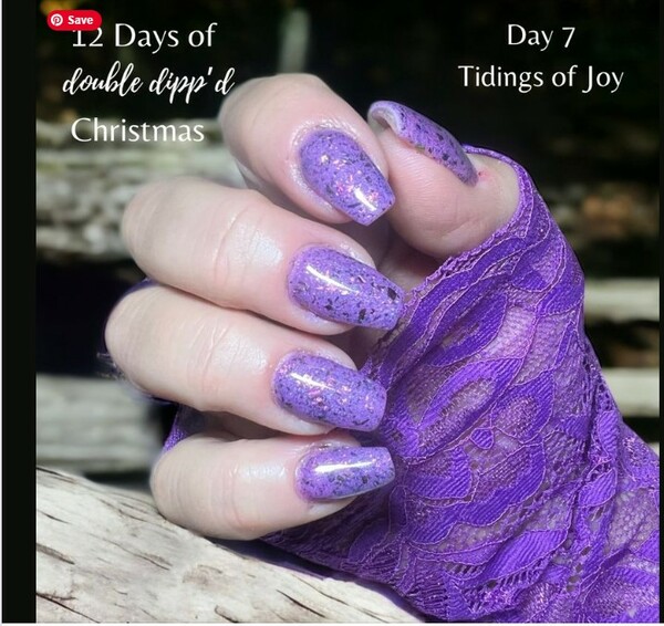 Nail polish swatch / manicure of shade Double Dipp'd Tidings of Joy