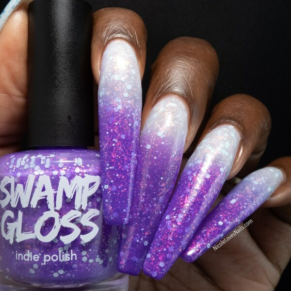 Nail polish swatch / manicure of shade Swamp Gloss Whiskey