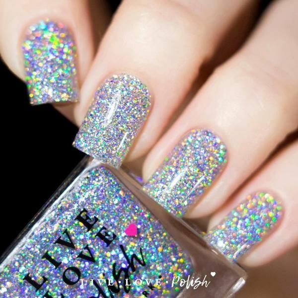 Nail polish swatch / manicure of shade Live Love Polish Sparkle On The Rocks