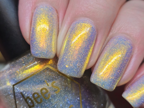 Nail polish swatch / manicure of shade Bee's Knees Lacquer Lemon