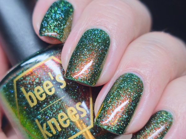 Nail polish swatch / manicure of shade Bee's Knees Lacquer Still No Fucking Excuse