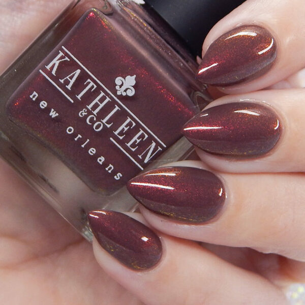 Nail polish swatch / manicure of shade Kathleen and Co Rosary Pea