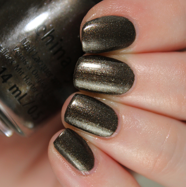 Nail polish swatch / manicure of shade China Glaze Ssslither