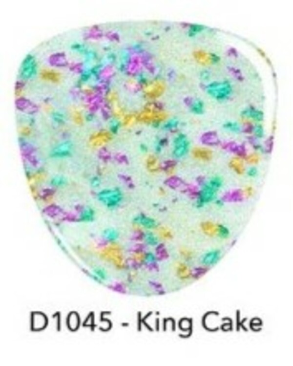 Nail polish swatch / manicure of shade Revel King Cake - D1045