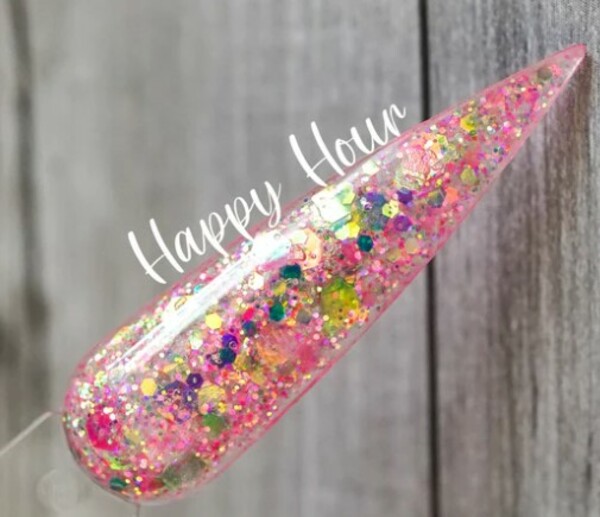 Nail polish swatch / manicure of shade Ritzy Dips Happy Hour