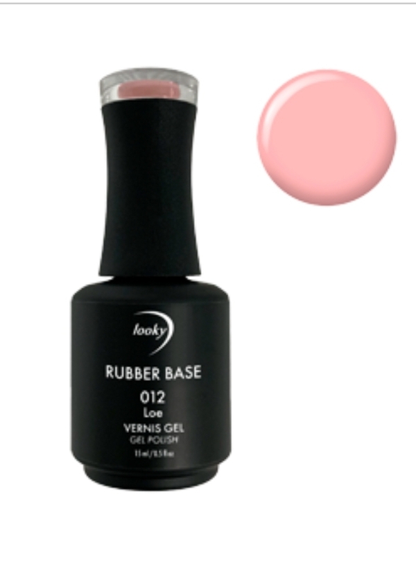 Nail polish swatch / manicure of shade Looky Rubberbase