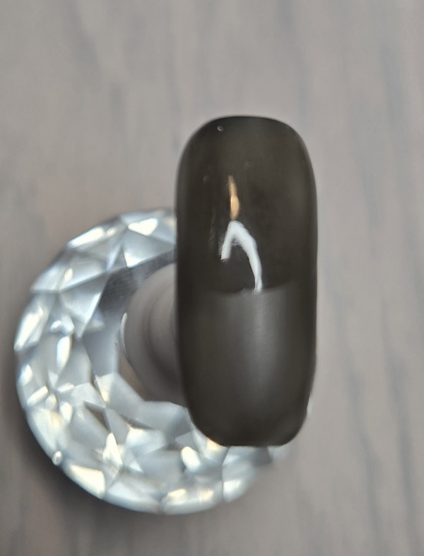 Nail polish swatch / manicure of shade Fancy Gloss Coal