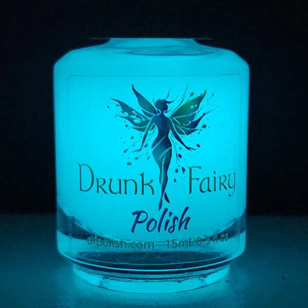 Nail polish swatch / manicure of shade Drunk Fairy Polish Blue Moon 2.0