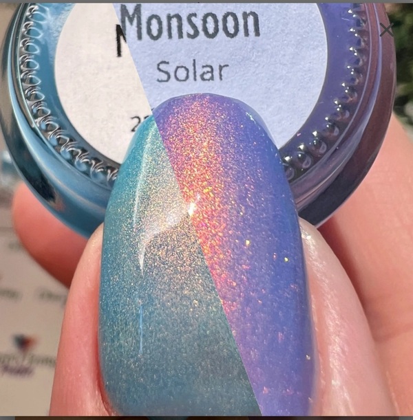Nail polish swatch / manicure of shade Drunk Fairy Polish Monsoon