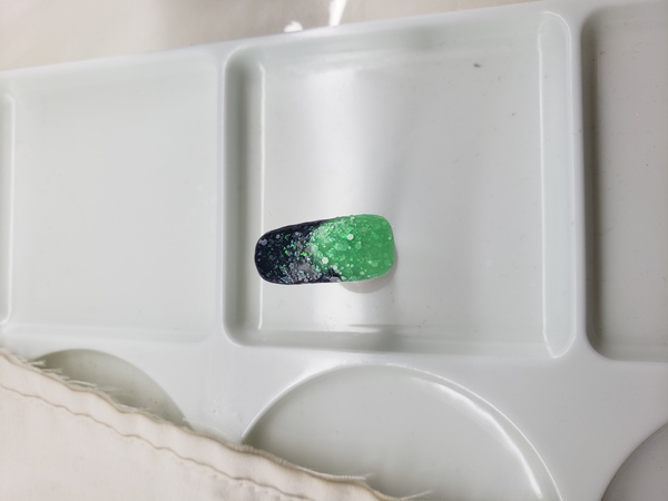 Nail polish swatch / manicure of shade Chamaeleon Nails Enter At Your Own Risk
