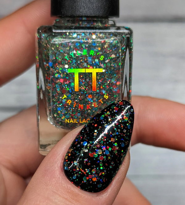 Nail polish swatch / manicure of shade Tyler's Trinkets Christmas Lights