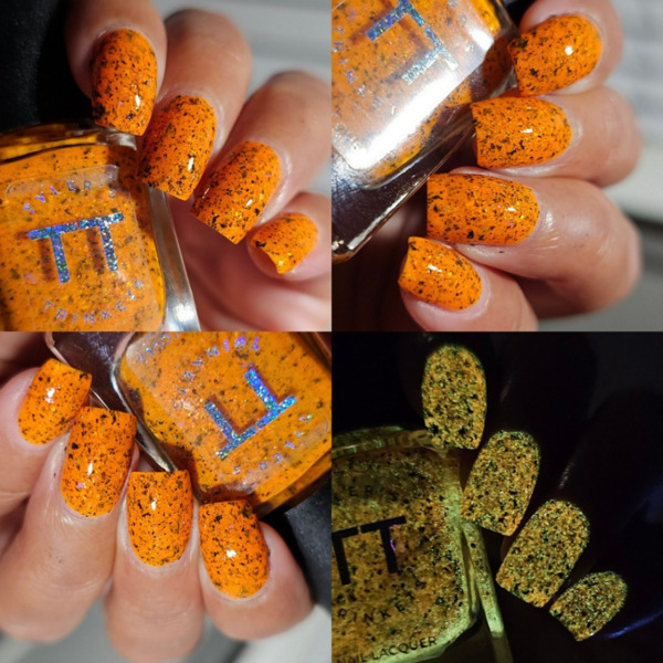 Nail polish swatch / manicure of shade Tyler's Trinkets Pumpkin King