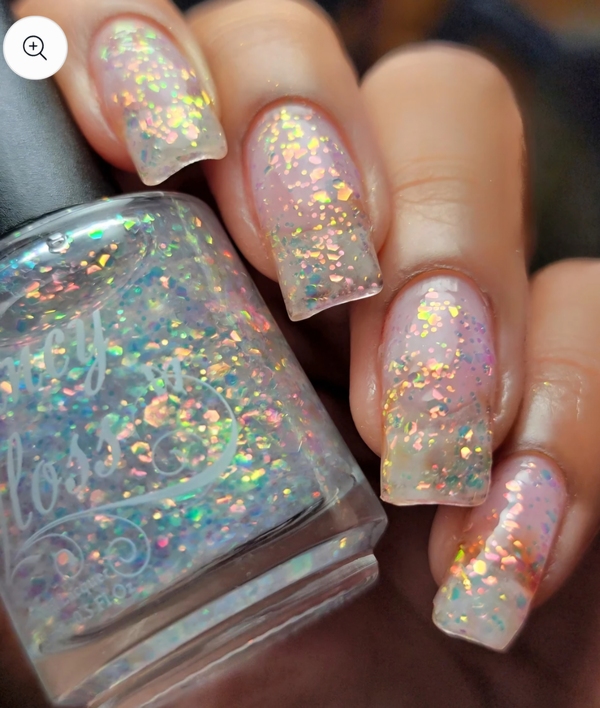 Nail polish swatch / manicure of shade Fancy Gloss R-O-Y Bubble Mix