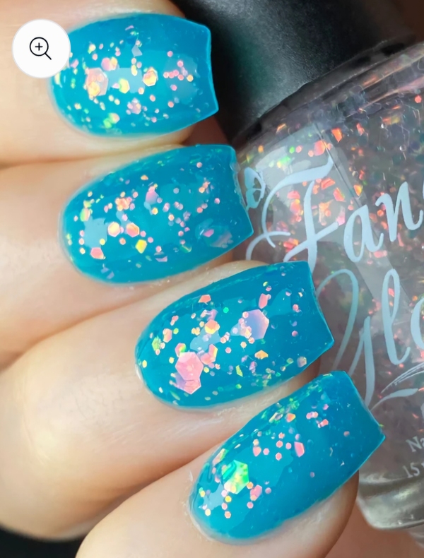 Nail polish swatch / manicure of shade Fancy Gloss R-O-Y Bubble Mix