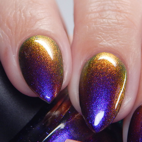 Nail polish swatch / manicure of shade Bee's Knees Lacquer Bad Manners