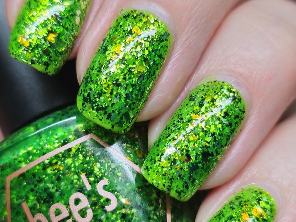 Nail polish swatch / manicure of shade Bee's Knees Lacquer Ghost With the Most