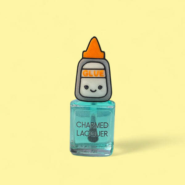 Nail polish swatch / manicure of shade Charmed lacquer Base coat