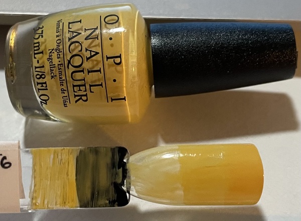 Nail polish swatch / manicure of shade OPI Never A Dulles Moment (mini)